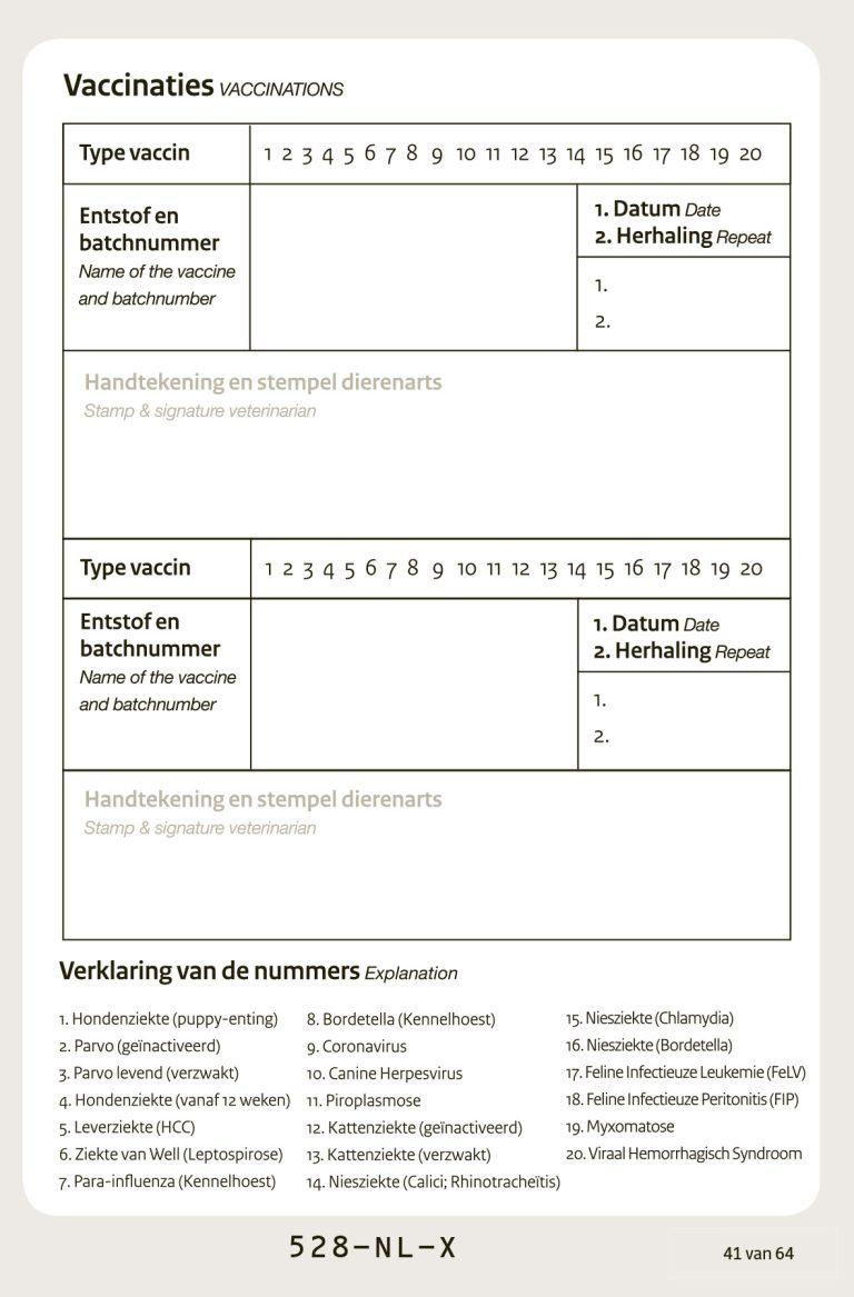 PetBase dierenpaspoort pagina 9